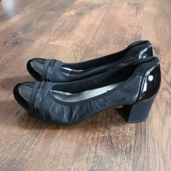 Anne Klein Leather Guardian Pump Black Size 10 - Picture 2 of 6